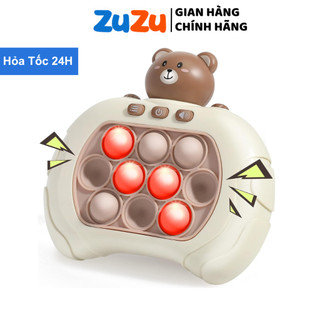 Máy Chơi Game Cầm Tay Pop It Điện Tử Cho Bé, Đồ Chơi Game Trẻ Em Bấm Nhanh Có Đèn Âm Thanh