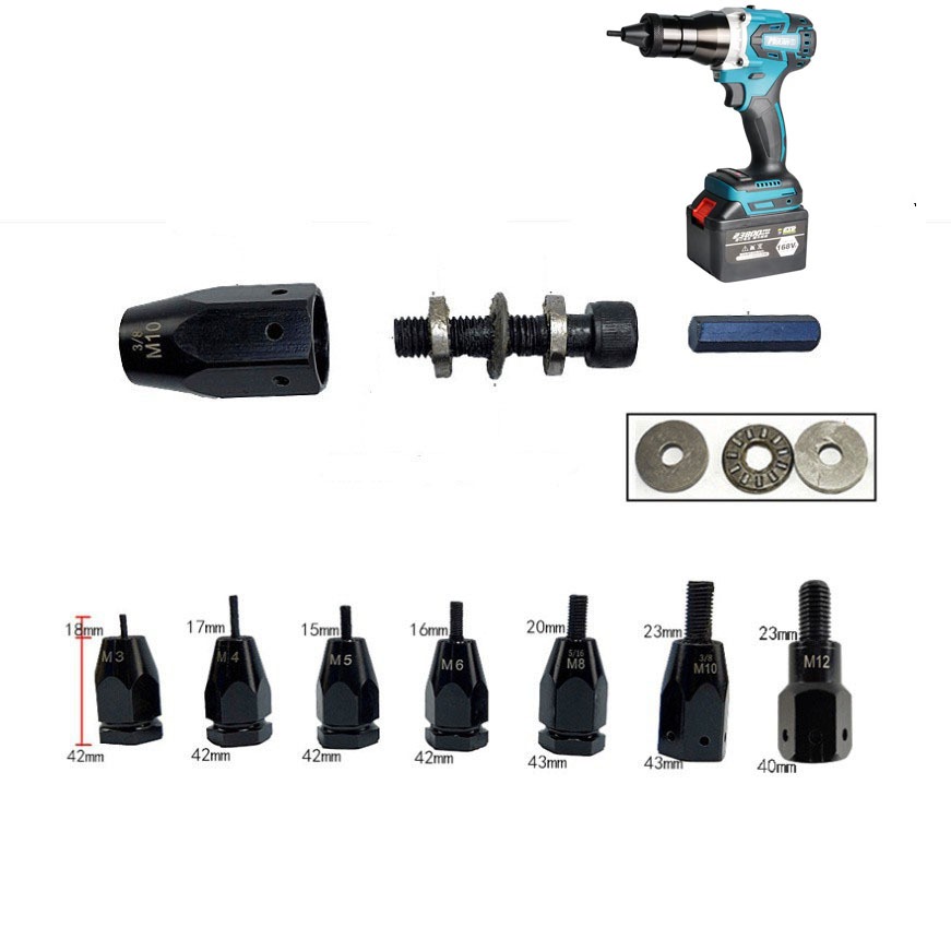 Đầu  máy rút ốc tán Mulan cốt 6mm [[05]]