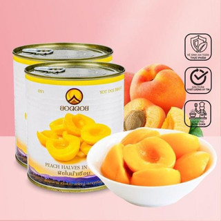 Đào ngâm nước đường thái lan lon 820gr date mới