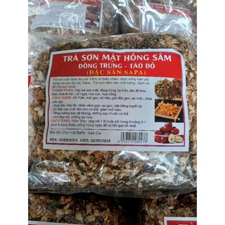 Trà sơn mật hồng sâm đông trùng - táo đỏ 500g