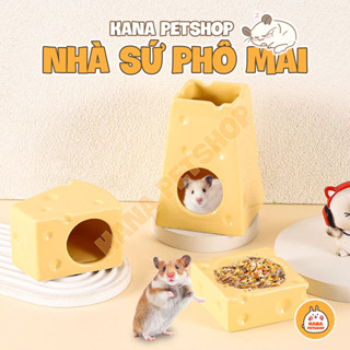 Nhà Sứ Hamster 🐹FREESHIP🐹 Chén Ăn Sứ, Đế Nước Sứ Phô Mai Hamster Decor Lồng Siêu Xinh