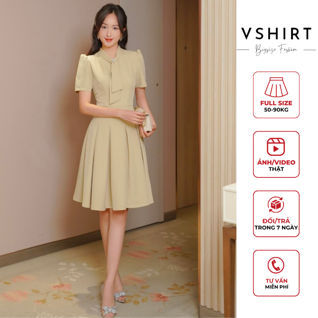 Váy cỏ úa bigsize (50kg đến 90kg) VSHIRT