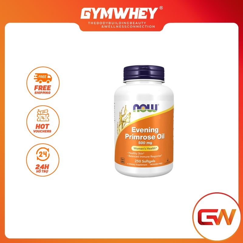 Now Evening Primrose Oil, Tinh Dầu Hoa Anh Thảo Cân Bằng N ội Ti ết T ố Nữ, Đẹp Da 500MG