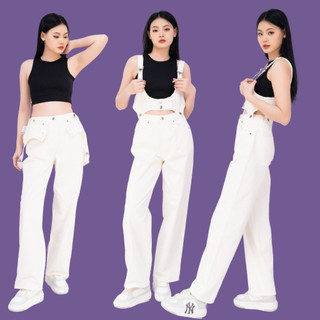Quần jean áo yếm nữ Y5 quần bò nữ cao cấp chất vải  demin dày mịn cao cấp phù hợp đi tiệc xuống phố