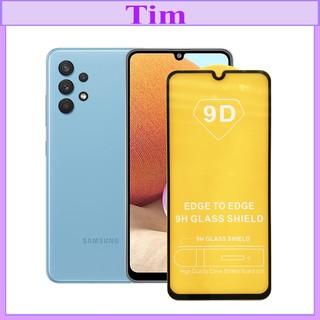 "Kính cường lực Samsung A32 4G " 9D Full Màn Hình, Chất lượng 9H, Trong suốt,Viền Đen_Tặng kèm bộ giấy lau TimShop