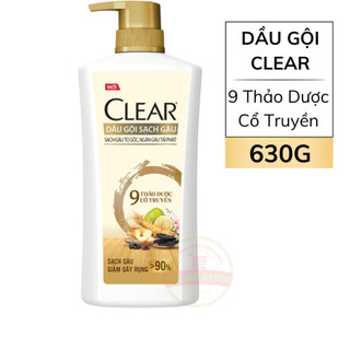 Dầu gội đầu clear 9 thảo dược cổ truyền - chai 630g taphoatoanngoc2