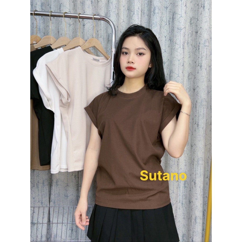 áo thun tổ ong kiểu tay hến áo phông cộc tay cổ tròn tay cánh rơi form vừa chất vải co giãn thoáng mát A209 SUTANO | BigBuy360 - bigbuy360.vn