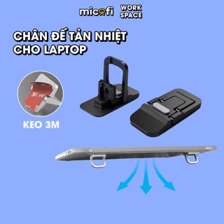 Giá Đỡ Laptop Mini Micofi Đế Tản Nhiệt Đỡ Máy Tính Dán Keo 3M Kim Loại, Tản Nhiệt, Chịu Lực Tốt