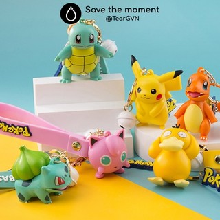Móc khóa Pokemon Langbowang chính hãng gồm Pikachu, Psyduck, Bulbasaur, Squirtle, Charmander, Jigglypuff