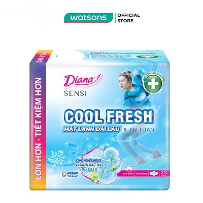 Băng Vệ Sinh Diana Sensi Cool Fresh Siêu Mỏng Có Cánh 23cm 20 Miếng