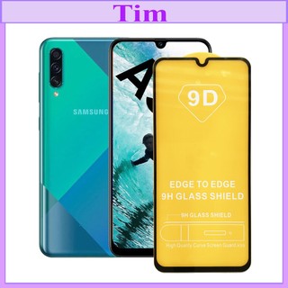 "Kính cường lực Samsung A50s " 9D Full màn hình, Ảnh thực shop tự chụp, tặng kèm bộ giấy lau kính TimShop