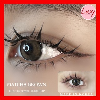  (Giá 1 chiếc) Matcha Brown LUXY LENS 14.3mm Hàn Quốc, Cam Kết Chất Lượng, Có Bảo Hành