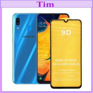 "Kính cường lực Samsung A30 " 9D Full màn hình, Ảnh thực shop tự chụp, tặng kèm bộ giấy lau kính TimShop