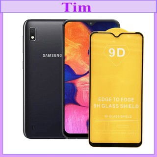 "Kính cường lực Samsung A10 " 9D Full màn hình, Ảnh thực shop tự chụp, tặng kèm bộ giấy lau kính TimShop
