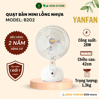 Quạt Mini YANFAN B202 Để Bàn Lồng Nhựa 28W Nhiều Màu Sắc Cao 42cm Nhỏ Gọn