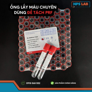 Ống lấy máu dùng để tách PRF (No Additive Tube 10ml)