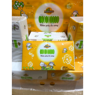 Giấy rút lụa cao cấp momoco 420 tờ 4 lớp mềm mịn và dai