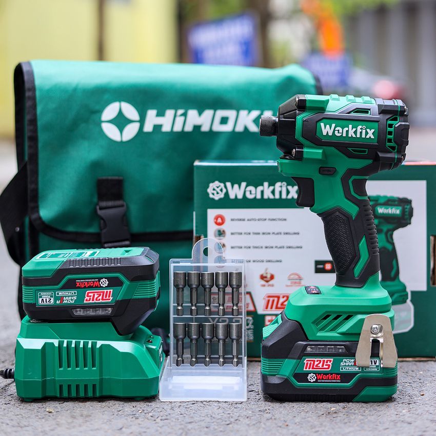 Máy Chuyên Vít Đa Năng 280nm Workfix, Đầu Vít 1/4, Có Đèn Trợ Sáng, Không Chổi Than 100% Lõi Đồng