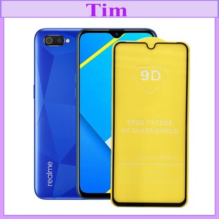 "Kính cường lực Realme C2 " 9D Full màn hình, Ảnh thực shop tự chụp, tặng kèm bộ giấy lau kính TimShop
