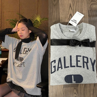 [LNT] Áo thun Gallery Art Dept Jennie diện hát Spot with Zico xám tặng kèm phối cột ruy băng ở cổ chất mịn xịn năng động