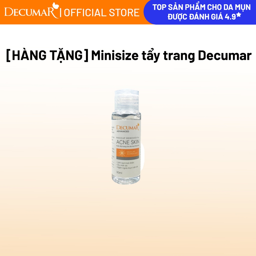 [Hàng Tặng Không Bán] Nước Tẩy Trang Cho Da Mụn Decumar Mini Size 30Ml - Hn0537