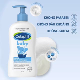 Sữa tắm gội cho bé cetaphil cho da nhạy cảm [BabyUS]