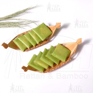 Khay tre l Đĩa tre thuyền hun khói - trang trí đồ ăn, trang trí sản phẩm.