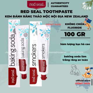 Red Seal Kem Đánh Răng Baking Soda Trắng Răng Nhanh Tan Mảng Bám | Smoker Thơm Miệng | Không Chứa Flouride Từ New Zealan