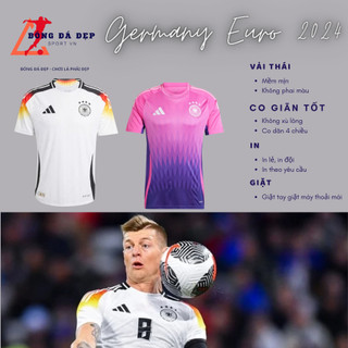 Áo đá bóng đội tuyển quốc gia Đức Euro 2024, bộ đồ đá banh in tên theo yêu cầu ĐT Đức hàng xin, vải thải thấm hút mồ hôi
