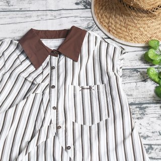 ÁO SƠ MI OVERSIZE BA LỖ VẠT CHÉO