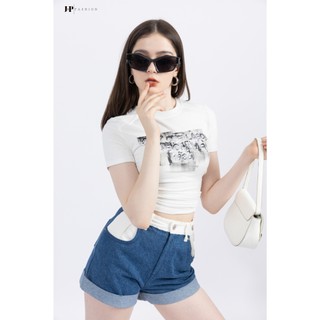 Quần Short Kaki Nữ JP FASHION Lưng Cạp Cao Tôn Form Dáng, Short Ngắn Cho Nữ Dễ Phối Đồ 15009720