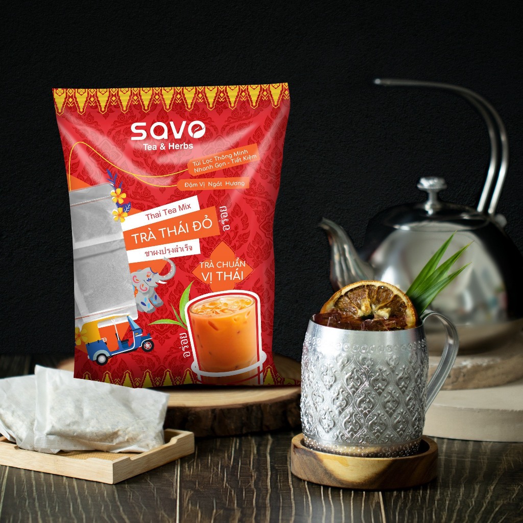 Trà Thái Đỏ Túi Lọc SAVO (Gói 300g)