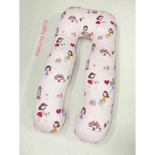 Gối bà bầu Hahuma vải Cotton Hàn Quốc chất cực mịn mát