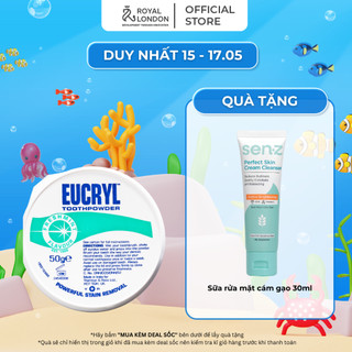 Bột Bạc Hà Giúp Sạch Miệng Trắng Răng, Hơi Thở Thơm Mát Eucryl Toothpower 50g