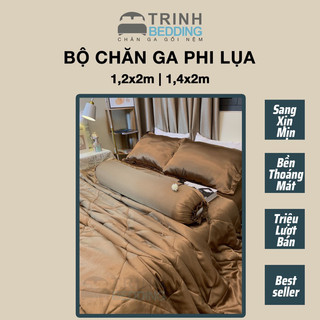 Bộ ga gối mền phi lụa 1m2x2m 1m4x2m đặt hàng