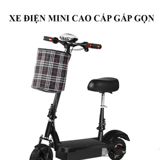 Xe điện mini E-Scooter phiên bản cao cấp dễ dàng gấp gọn, bánh xe 8 inch, động cơ mạnh mẽ sử dụng pin điện
