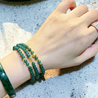 Chuỗi Vòng Đá Cuốn 3 vòng mix charm xinh - Tặng Hộp Gấm