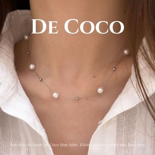 Dây chuyền nữ De Coco Ula vòng choker xen kẽ bi trơn