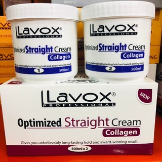 Thuốc Duỗi Tóc Lavox Cam 500ml x2 (Kem duỗi tóc siêu dưỡng Nano Complex)