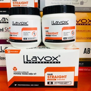 Thuốc Duỗi Tóc Lavox Cam 500ml x2 (Kem duỗi tóc siêu dưỡng Nano Complex)