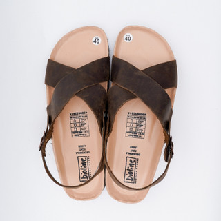 DK11 - Sandal Birken Đế Trấu BIOLINE Official Thiết Kế Unisex Quai Chữ X Đan Chéo Lót Chống Nước