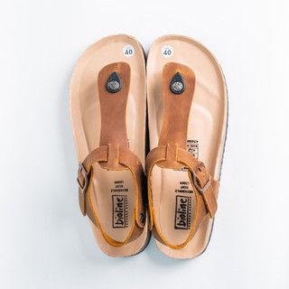 DK10 - Sandal Đế Trấu BIOLINE Official Quai xỏ ngón chất liệu Da Bò Lót Chống Nước