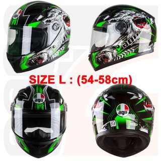 [TẶNGTÚIĐỰNG + KHĂNTRÙM + BH12THÁNG] Nón Bảo Hiểm FULLFACE AGU Tem Sói A138