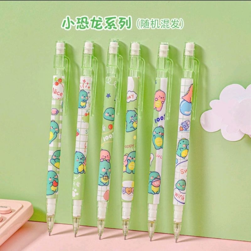 🌴🖊 BÚT BẤM CHÌ KIM 2B HÌNH KHỦNG LONG☘ 🦕🦖🌴