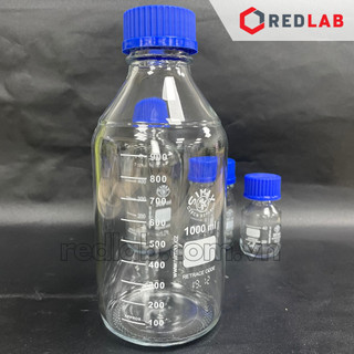 Chai trung tính trắng 500ml 1000ml simax tiệp khắc chai thuỷ tinh chịu nhiệt nắp vặn pp xanh gl45, có vat