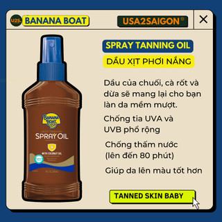 Dầu phơi nắng tanning oil BANANA BOAT DEEP SUN TAN SPF 4 USA2SAIGON