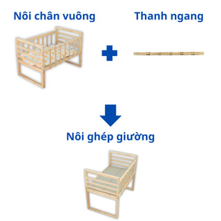 Thanh ngang chuyển từ Nôi Vuông OD4 sang Nôi Ghép Giường OD5