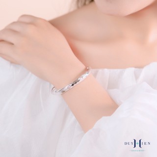 Vòng Đeo Tay Bạc Nữ Nguyên Chất S990 Trơn Phay Sáng Nhiều Kiểu Bền Sáng Lâu Kỵ Nắng Gió - Vàng Bạc Duy Hiển