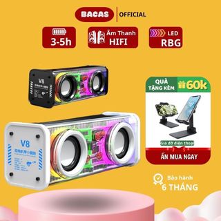 Loa bluetooth không dây A88 mini cầm tay công suất lớn, Loa A88 âm thanh hay, led nháy theo nhạc | LOA V8