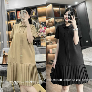 Váy xuông thiết kế cao cấp [ NH Clothing chuẩn] tuyết mưa chân dập cúc bọc